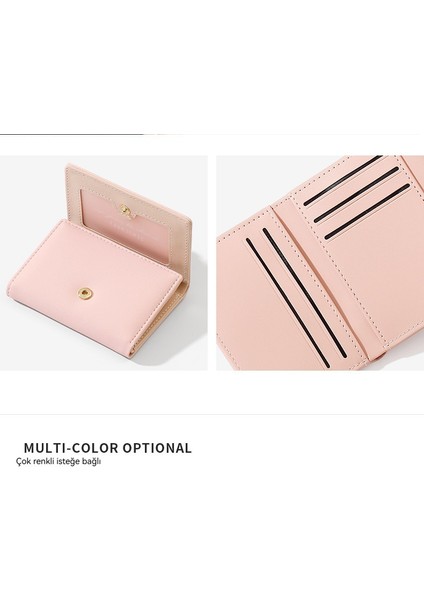 Kısa Basit Bayanlar Cüzdan Üç Katlı Sevimli Çiçek Baskılı Değişiklik Tutucu Kart Tutucu (Yurt Dışından) fiyatları