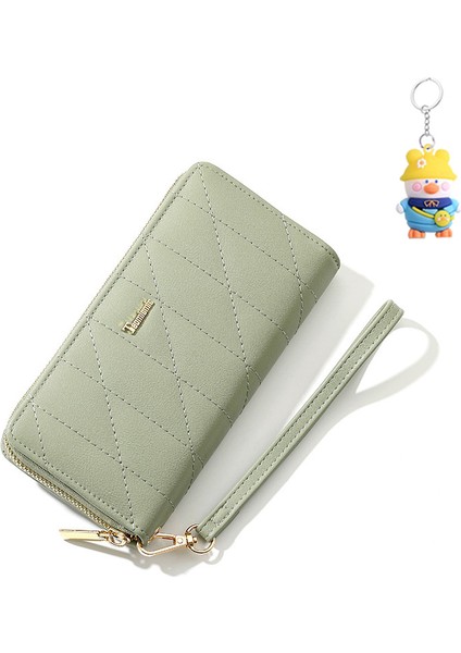 Moda Uzun Bayan Cüzdan Fermuarlı Büyük Kapasiteli Cüzdan Çoklu Kart Yuvası Kart Tutucu (Yurt Dışından)