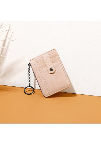 Çoklu Kart Yuvası Kart Tutucu Basit Büyük Kapasiteli Kart Tutucu Ince Anahtarlık Bayanlar Bozuk Para Cüzdanı (Yurt Dışından) indirimleri