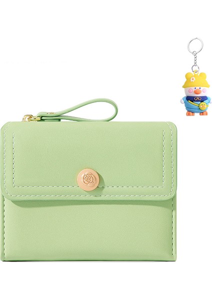 Kısa Moda Üç Katlı Bayan Katlanır Cüzdan Öğrenci Basit Para Cüzdan (Yurt Dışından)