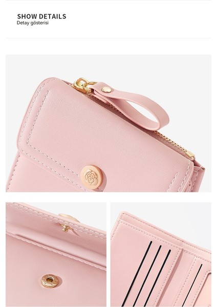 Kısa Moda Üç Katlı Bayan Katlanır Cüzdan Öğrenci Basit Para Cüzdan (Yurt Dışından) fırsatları