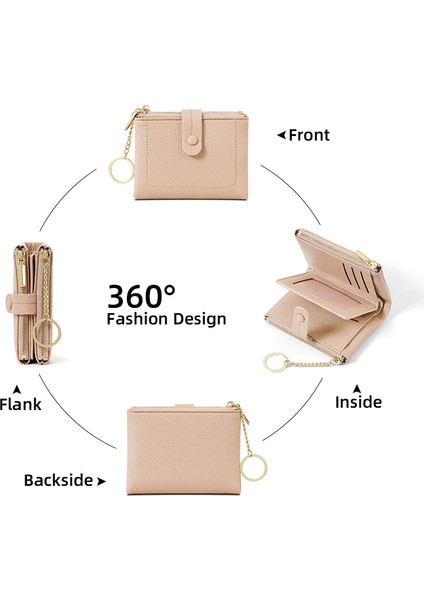 Büyük Kapasiteli Iki Katlı Bayanlar Kısa Cüzdan Fermuarlı Çoklu Kart Yuvası Değişiklik Tutucu Kart Tutucu (Yurt Dışından) modelleri