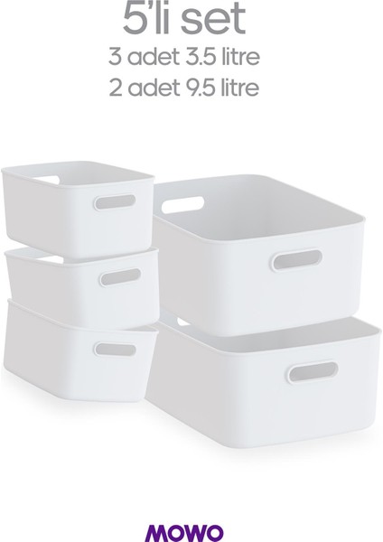 Freezer Box 5’li Buzdolabı Saklama Kabı 9,5 Lt – 3.5 Lt Düzenleyici Kutu, Organizer, Storage modelleri