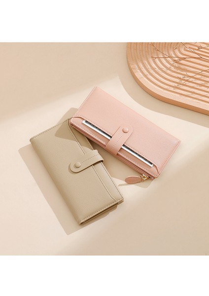 Moda Bayan Uzun Cüzdan Büyük Kapasiteli Iki Katlı Kredi Kartı Kartvizit Uzun Para Cüzdanı (Yurt Dışından) fırsatları
