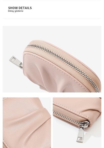 Bayanlar Cüzdan Kart Tutucu Çok Fonksiyonlu Kart Yuvası Çok Yönlü Pliseli Mini Kart Tutucu (Yurt Dışından) modelleri