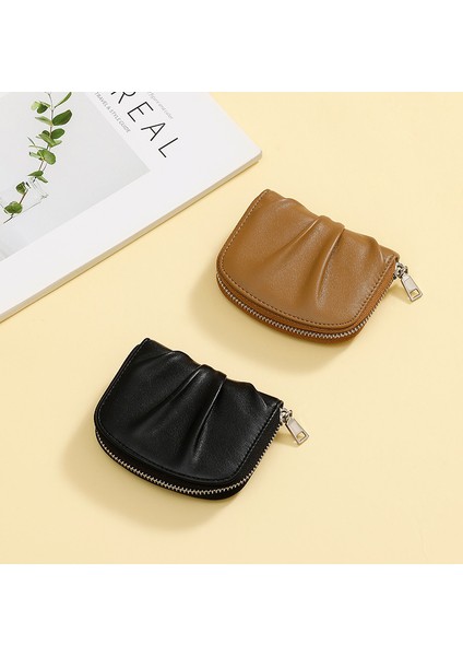 Bayanlar Cüzdan Kart Tutucu Çok Fonksiyonlu Kart Yuvası Çok Yönlü Pliseli Mini Kart Tutucu (Yurt Dışından) fırsatları