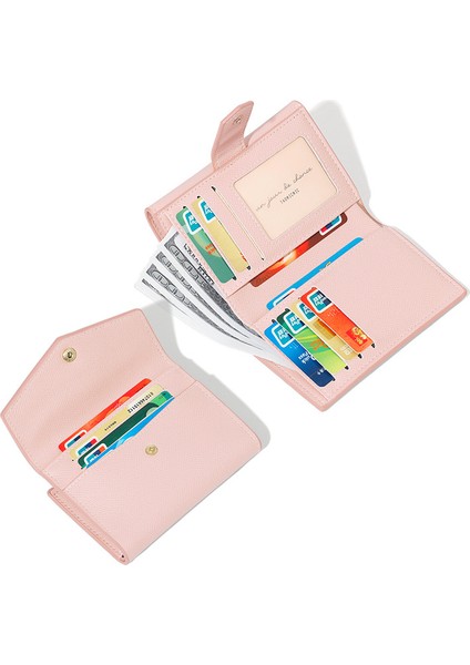 Basit Büyük Kapasiteli Üç Katlı Bayan Cüzdan Moda Sevimli Çoklu Kart Yuvası Değişiklik Uzun Klip (Yurt Dışından) modelleri