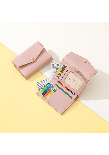 Basit Büyük Kapasiteli Üç Katlı Bayan Cüzdan Moda Sevimli Çoklu Kart Yuvası Değişiklik Uzun Klip (Yurt Dışından) indirimleri