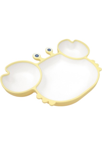 Beslenme Sofra Takımı Silikon Yemek Tabağı Gıda Sınıfı Bebek Yemek Tabağı Emme Plakası Gülen Yüz Yemek Tabağı Bölme Çocuk Yemek Tabağı (Yurt Dışından)