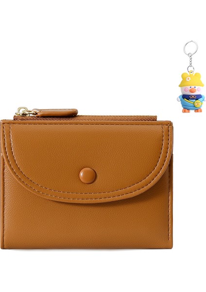 Moda Bayan Cüzdan Basit Fermuarlı Kart Tutucu Kısa Para Cüzdanı Kart Tutucu (Yurt Dışından)