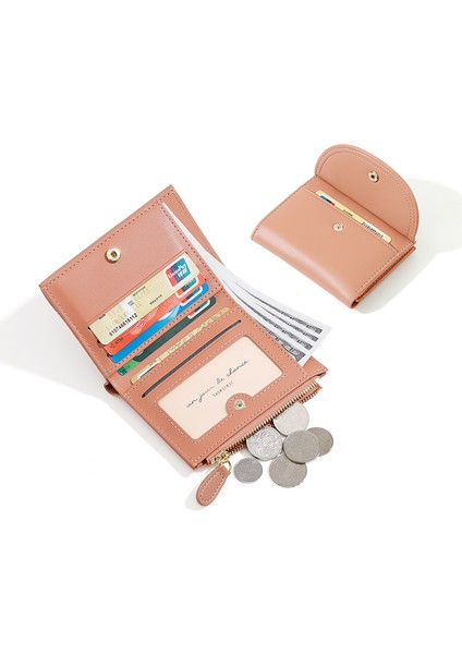 Moda Bayan Cüzdan Basit Fermuarlı Kart Tutucu Kısa Para Cüzdanı Kart Tutucu (Yurt Dışından) fiyatları