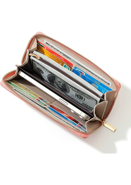 Bayan Cüzdan El Çantası Büyük Kapasiteli Uzun Fermuarlı Cüzdan Kart Tutucu (Yurt Dışından) fiyatları