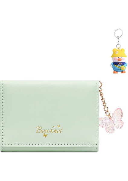 Kısa Bayan Cüzdan Üç Katlı Kelebek Kart Değişim Tutucu Kart Tutucu (Yurt Dışından)
