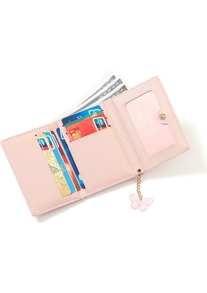 Kısa Bayan Cüzdan Üç Katlı Kelebek Kart Değişim Tutucu Kart Tutucu (Yurt Dışından) modelleri