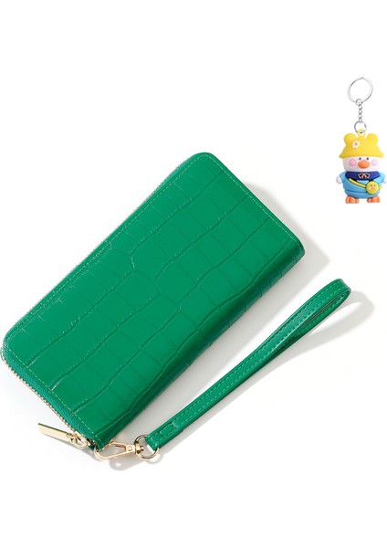 Bayan Cüzdan El Çantası Büyük Kapasiteli Uzun Fermuarlı Cüzdan Kart Tutucu (Yurt Dışından)