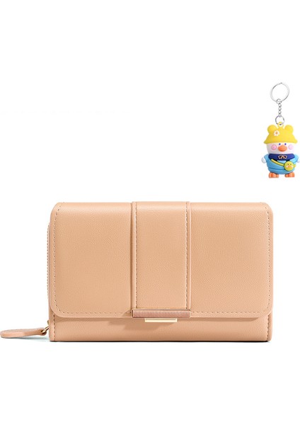 Bayan Cüzdan Basit Büyük Kapasiteli Çoklu Kart Yuvası Kart Tutucu Fermuarlı Para Cüzdanı (Yurt Dışından)