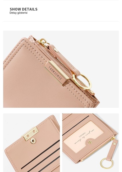 Bayan Cüzdan Moda Çoklu Kart Yuvası Kısa Fermuarlı Değişim Kart Tutucu (Yurt Dışından) fırsatları