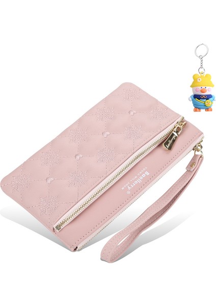 Bayan Cüzdan Uzun Işlemeli Büyük Kapasiteli Fermuarlı Clutch Moda Cüzdan Kart Tutucu (Yurt Dışından)
