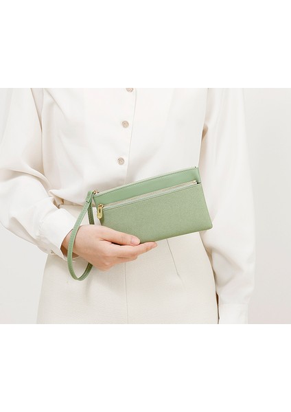 Cüzdan Bayanlar El Çantası Saklayabilir Seyahat Pasaportu Büyük Kapasiteli Cep Telefonu Para Kartı Taşınabilir Çift Fermuarlı Kozmetik (Yurt Dışından) indirimleri