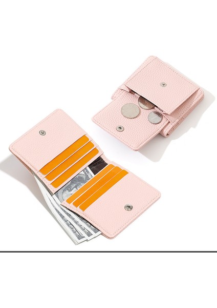 Küçük Iki Katlı Basit Kısa Bayan Cüzdan Ince Bozuk Para Kılıfı Kart Kılıfı Para Kumaşı (Yurt Dışından) fiyatları