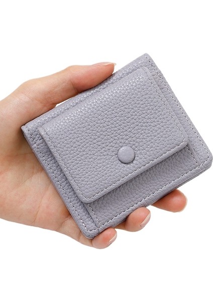 Küçük Iki Katlı Basit Kısa Bayan Cüzdan Ince Bozuk Para Kılıfı Kart Kılıfı Para Kumaşı (Yurt Dışından) fırsatları