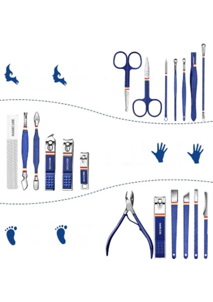 Çantalı Paslanmaz Çelik Manikür Pedikür Seti 36 Parça