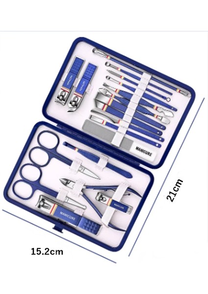 Çantalı Paslanmaz Çelik Manikür Pedikür Seti 36 Parça