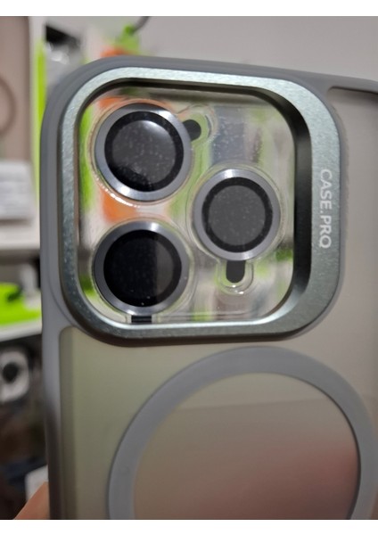 Apple iPhone 16 Pro Kamera Lens Koruma Hediyeli Magsafe Özellikli Standlı Mat Lüks Kılıf