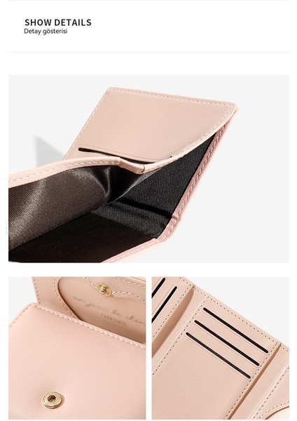 Cüzdan Bayan Küçük Katlanır Kısa Öğrenci Nakış Değişim Kart Tutucu Ince (Yurt Dışından) modelleri