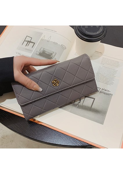 Uzun Cüzdan Kadın Para Cüzdanı Büyük Kapasiteli Üç Katlanır El Çantası Kadın (Yurt Dışından) indirimleri