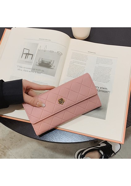 Uzun Cüzdan Kadın Para Cüzdanı Büyük Kapasiteli Üç Katlanır El Çantası Kadın (Yurt Dışından) modelleri