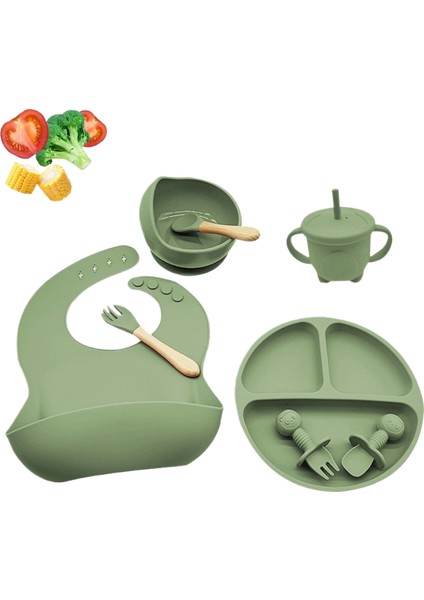 Gıda Sınıfı Silikon Çocuk Besleme Çatal Bıçak Seti (Yurt Dışından)