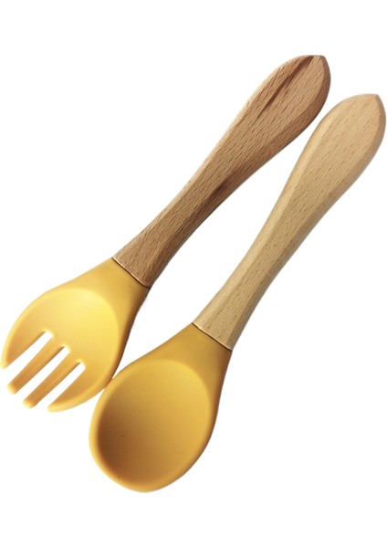 Çocuk Çatal Bıçak Seti Bebek Ürünleri Gıda Sınıfı Silikon (Yurt Dışından)