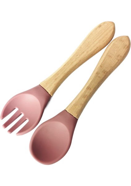 Çocuk Çatal Bıçak Seti Bebek Ürünleri Gıda Sınıfı Silikon (Yurt Dışından)