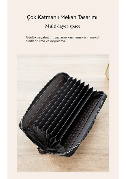 Uzun Cüzdan Bayanlar Clutch Çoklu Bölmeli Kart Tutucu (Yurt Dışından)