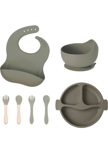 Çocuk Çatal Bıçak Seti Bebek Ürünleri Gıda Sınıfı Silikon (Yurt Dışından)