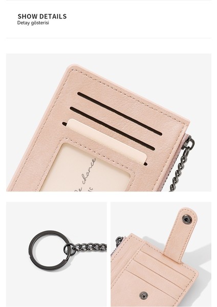 Çoklu Kart Yuvası Kart Tutucu Basit Büyük Kapasiteli Kart Tutucu Ince Anahtarlık Bayanlar Bozuk Para Cüzdanı (Yurt Dışından) modelleri