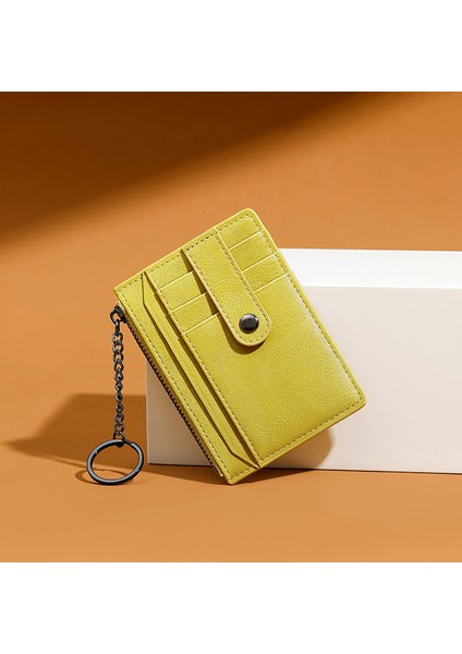 Çoklu Kart Yuvası Kart Tutucu Basit Büyük Kapasiteli Kart Tutucu Ince Anahtarlık Bayanlar Bozuk Para Cüzdanı (Yurt Dışından) fırsatları