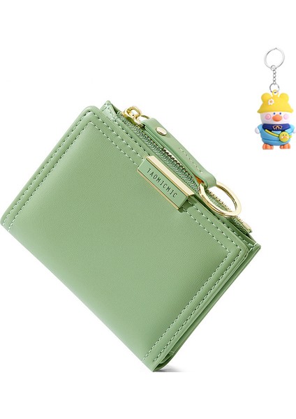 Bayan Cüzdan Moda Çoklu Kart Yuvası Kısa Fermuarlı Değişim Kart Tutucu (Yurt Dışından)