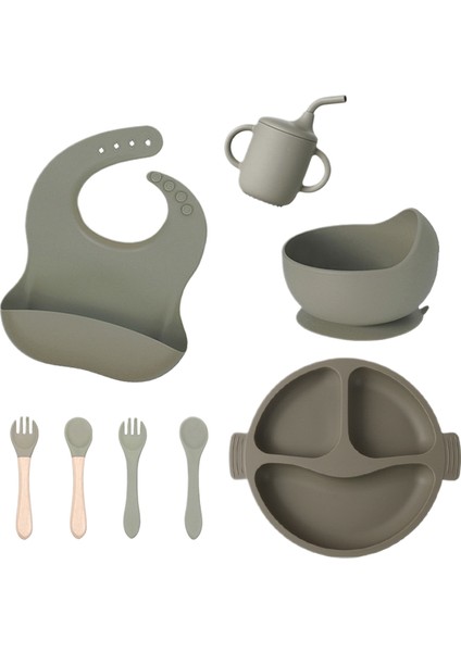 Çocuk Çatal Bıçak Seti Bebek Ürünleri Gıda Sınıfı Silikon (Yurt Dışından)