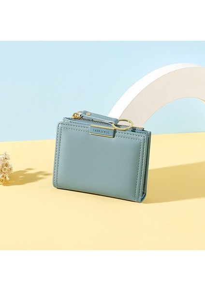 Bayan Cüzdan Moda Çoklu Kart Yuvası Kısa Fermuarlı Değişim Kart Tutucu (Yurt Dışından)