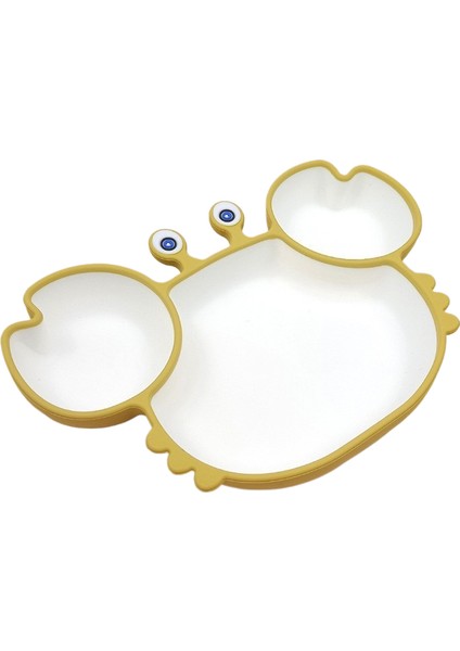 Beslenme Sofra Takımı Silikon Yemek Tabağı Gıda Sınıfı Bebek Yemek Tabağı Emme Plakası Gülen Yüz Yemek Tabağı Bölme Çocuk Yemek Tabağı (Yurt Dışından)