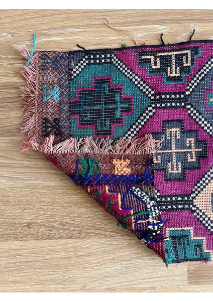 40X73 cm Küçük Desenli Vintage Halı, Canlı Renkli Antika Kilim, El Dokuma Anadolu Kilimi, Nostaljik Severler Için Kilim modelleri