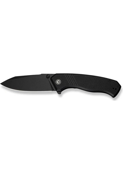Placoid Flipper & Thumb Stud Knife Black G10 Handle Çakı