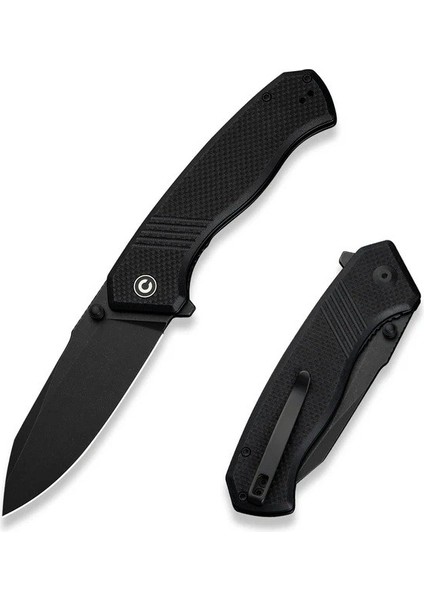 Placoid Flipper & Thumb Stud Knife Black G10 Handle Çakı fiyatları