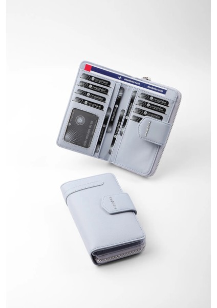 Kadın Orta Boy Cüzdan ve Kartlık – 65256 Buz Mavisi
