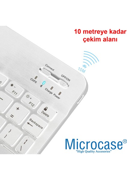 Tablet Telefonlar Için Rgb Işıklı Şarjlı Bluetooth Klavye + Mouse AL4884