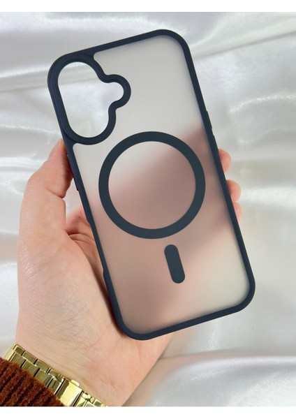 iPhone 16 - Yükseltilmiş Kamera Korumalı Buzlu Sararmaz Kablosuz Magsafe Özellikli Vio Kılıf