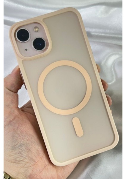 iPhone 15 - Yükseltilmiş Kamera Korumalı Buzlu Sararmaz Kablosuz Magsafe Özellikli Vio Kılıf