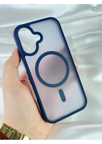 iPhone 16 Plus - Yükseltilmiş Kamera Korumalı Buzlu Sararmaz Kablosuz Magsafe Özellikli Vio Kılıf modelleri